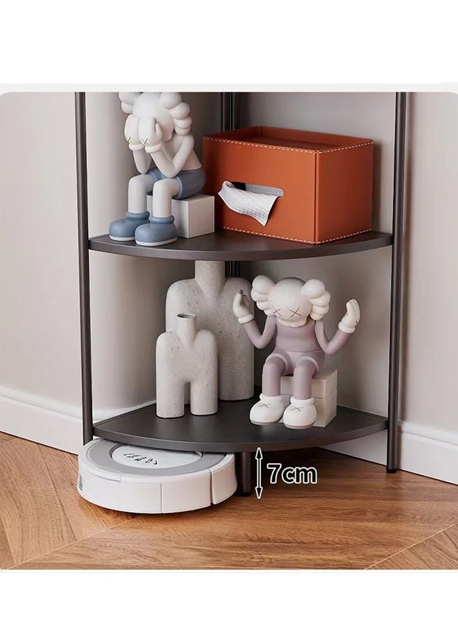 Kutis 5-Tier  Metal Storage Rack Corner Shelving  Display Stand Storage Shelves  For Living Room Bedroom Steel 34.5x34.5x169cm - Image 2